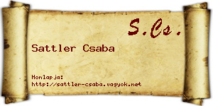 Sattler Csaba névjegykártya